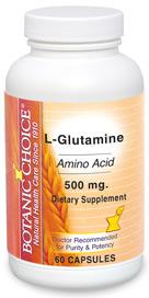 L-Glutamine amino acid supplement for healthy muscles and brain